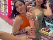 Preview 1 of We went shopping with our virgin friend and ended up having a lesbian 3some! Angie Ortiz &  Naty Del