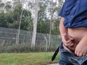 Preview 5 of Wank and Cum at Highway Rest Area