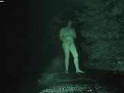 Preview 6 of Peeing with erection while fapping during a nude walk in public at night. (008) Pissing Tobi00815