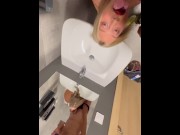 Preview 3 of My horny bride is hungry for my hard cock before our wedding night in public toilet (Me and Mrs Wild