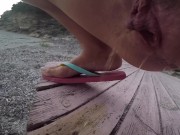 Preview 2 of TOP COMPILATION July pees at the public beach she pisses everywhere her pussy runs like a fountain