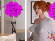 Preview 2 of Futa3dX - Hot Futa Redhead Tries Her BEST To HIde Her MASSIVE COCK