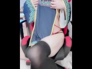 Preview 2 of Asian sissy Orgasm「Nipple only」ejaculation♡【Crossdresser Femboy Hands free cumshot】