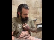 Preview 3 of Jacking Off In Home Depot Bathroom: Daddy Needed To Unload And Came All Over The Stall
