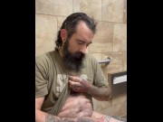 Preview 5 of Jacking Off In Home Depot Bathroom: Daddy Needed To Unload And Came All Over The Stall