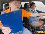 Preview 4 of Fake Driving School Big tits Ukrainian blonde worst driver ever but this cheating wife is great fuck