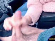 Preview 4 of Blonde Amateur Gives a Sensual Blowjob and Handjob in a Car - ASMR SEX