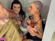 Preview 3 of Toilet piss whores filled in all three holes 2
