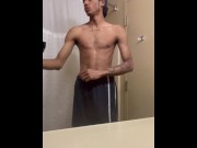Preview 1 of BBC Stepbrother Orgasm in Hotel Bathroom