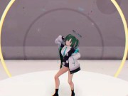 Preview 1 of Yuuka Blue Archive Hentai Undress Dance Teddy Bear Playboy Girl MMD 3D Dark Green Hair