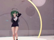 Preview 5 of Yuuka Blue Archive Hentai Undress Dance Teddy Bear Playboy Girl MMD 3D Dark Green Hair