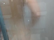 Preview 1 of Hot Miami shower tease and bareback cum play