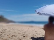 Preview 2 of Naked fun at the beach. Masturbating and pissing