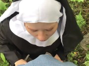 Preview 1 of DIRTY NUN HIDES IN THE FOREST
