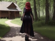 Preview 1 of Ai hentai story: POV redhead witch finds you in the woods