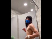 Preview 5 of Sexy HOT WolfBoy In Gym Showers Dancing Naked Big Ass