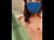 Preview 6 of Sexy HOT WolfBoy In Gym Showers Dancing Naked Big Ass