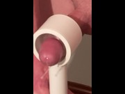 Preview 2 of Banana Cleaner ~ Masturbation ~ Automatic Stroker ~ Massive Cumshot ~ Slow Motion ~ Richard Leaks