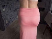 Preview 3 of Visible Panty Line Fetish Tease In Long Maxi Skirt