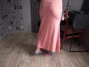 Preview 5 of Visible Panty Line Fetish Tease In Long Maxi Skirt