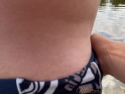 Preview 1 of Fishing on the river, where a naked nudist seduced me and I fucked her