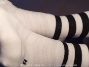 Preview 2 of Nerdy Pigtailed Teen Loves Socking My Cock With A Sock On It!