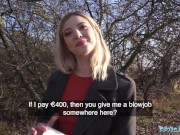 Preview 3 of Public Agent Hot blonde is caught pissing in the woods and takes cash for sex with big cock