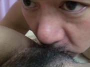 Preview 4 of Short haired Asian milf rides her lovers big cock until he gives her a creampie