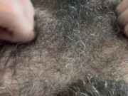 Preview 2 of FURPLAY: POV Extremely Hairy Bisexual Bear Cums While Rubbing His Furry Body