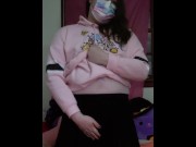 Preview 3 of t-girl touches self over diaper