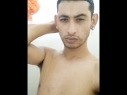 Preview 1 of CONT 3 - Latino Guy Masturbates While Taking a Bath - Damigxx