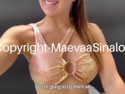 Preview 4 of Maevaa Sinaloa - I parade in a swimsuit in front of a voyeur, he fucks me and gives me a facial