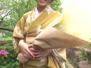 Preview 3 of Japanese wife in kimono flower arrangement private class leads to sex
