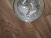Preview 4 of I Put my Cock and my Balls in a Jar with Ice 🍺❄In the End I Twist my Cock Exaggerated!