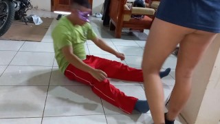 STEP-SIBLING STUDENTS CHALLENGE EACH OTHER AND THE FIRST ONE TO HAVE AN ORGASM LOSES THE CHALLENGE!!