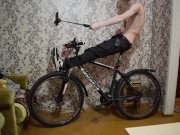 Preview 6 of cycling homemade handjob head did not fit in the frame with a fountain of sperm