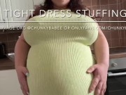 Preview 6 of BBW FEEDEE STUFFING IN TIGHT DRESS! HUGE WEIGHT GAIN!