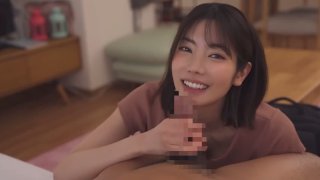 Cute Japanese teenage girl's beautiful pussy & creampie sex. she pleads for inserting a dick.