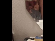Preview 5 of Tx Latina sucks my dick on Toilet