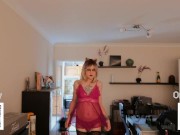 Preview 4 of Cock-addicted Catgirl in Pink Babydoll