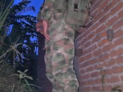 Preview 3 of I woke up on duty and very horny, I cum very excited in the Colombian battalion