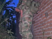 Preview 4 of I woke up on duty and very horny, I cum very excited in the Colombian battalion