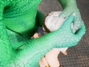 Preview 1 of green furry dragon with a double thin dick entered the spaceship and fucked the beauty in all holes