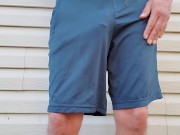 Preview 4 of piss and cum through shorts outdoors