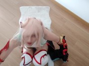 Preview 6 of Blonde femboy in cosplay sucks your dick while masturbates