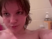 Preview 5 of Transboy gets turned on while smoking in the bathtub