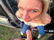 Preview 5 of I went for a walk and I fucked a random milf with a big ass in the car. DessertLady.
