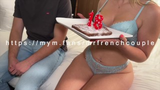 young babe has passionate sex on the table ♡