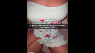 Cheating Girlfriend sends videos while fucking Snapchat Cuckold German