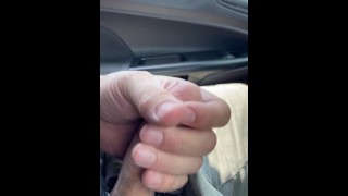 Jerking off in work van in parking lot, almost caught